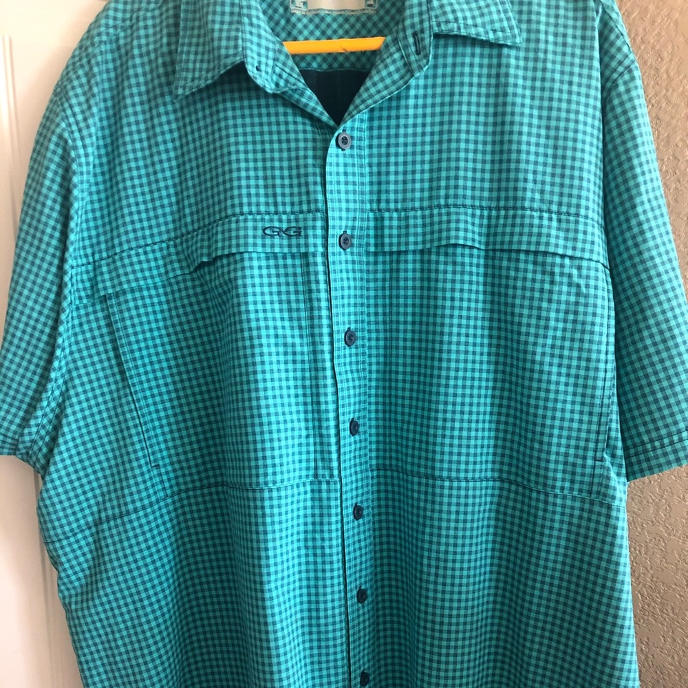 Teal/navy check Game Guard Short Sleeve